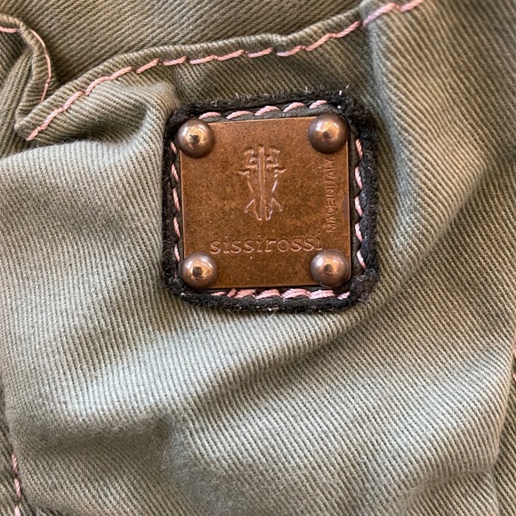 Sissi Rossi Green Lamb Leather Balloon Shoulder Bag Large Y2K - Picture 7 of 12